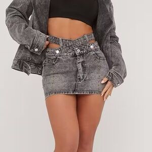 EGO Stylish Denim Skirt with Studded Details